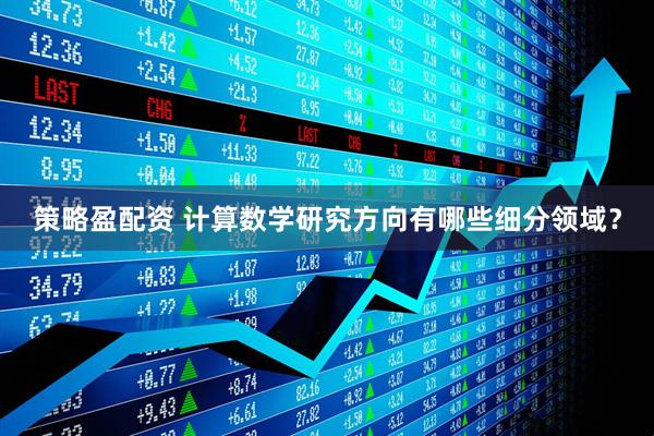 策略盈配资 计算数学研究方向有哪些细分领域？